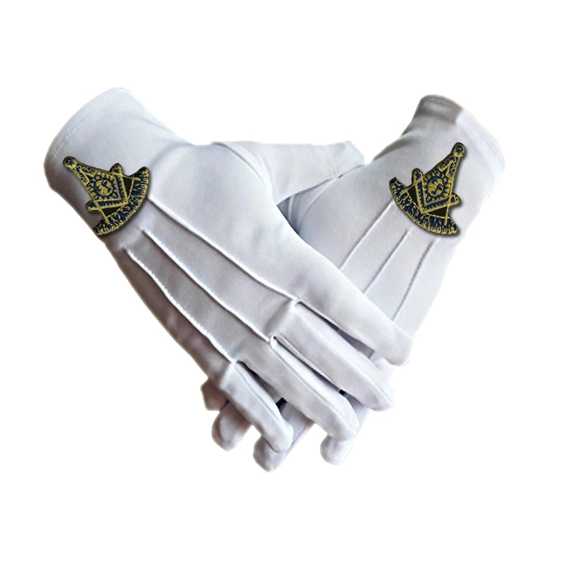 Past Master Freemasonry High Quality Embroidered Regalia Gloves
