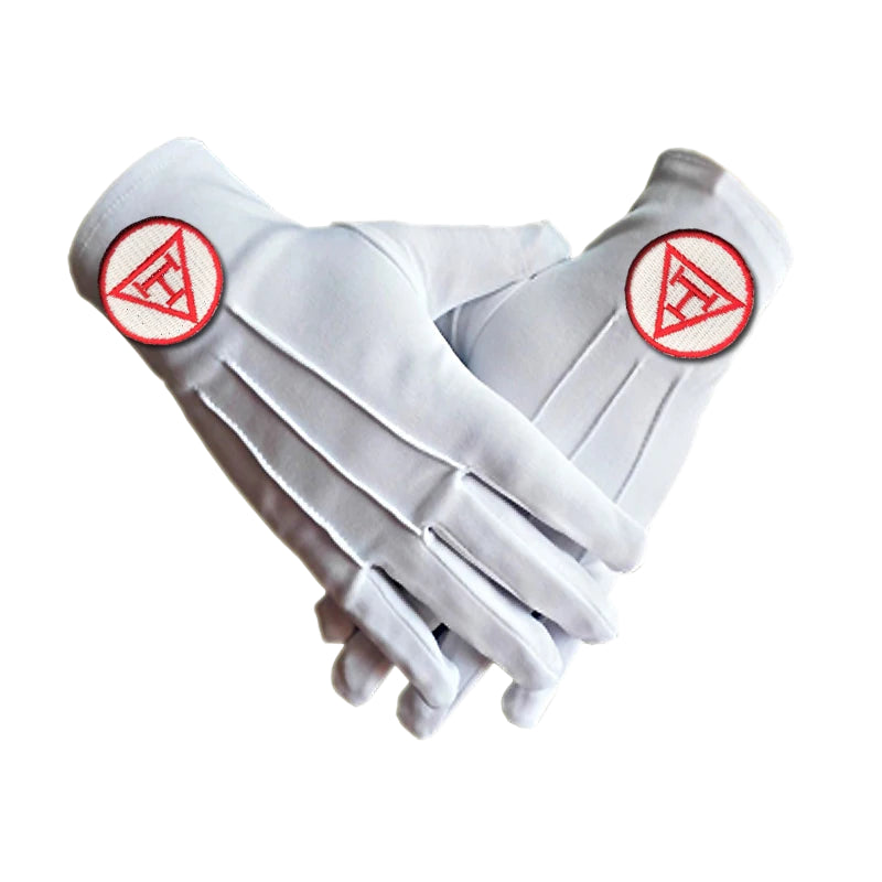 Royal Arch Masonic Embroidery High Quality Gloves - Polyester