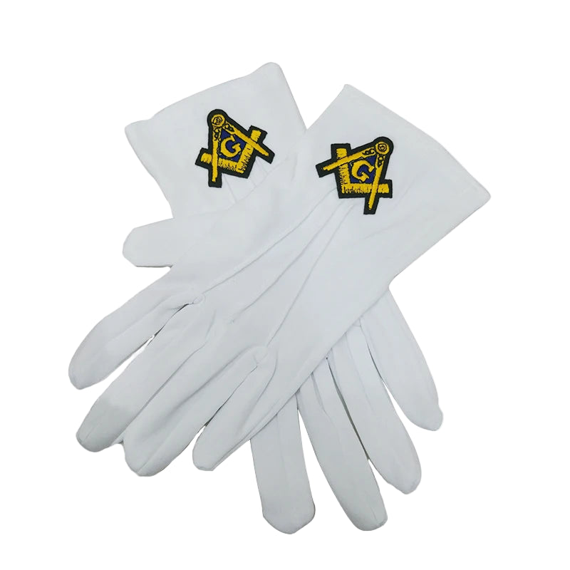 Master Mason Freemasonry High Quality Embroidered Regalia Gloves