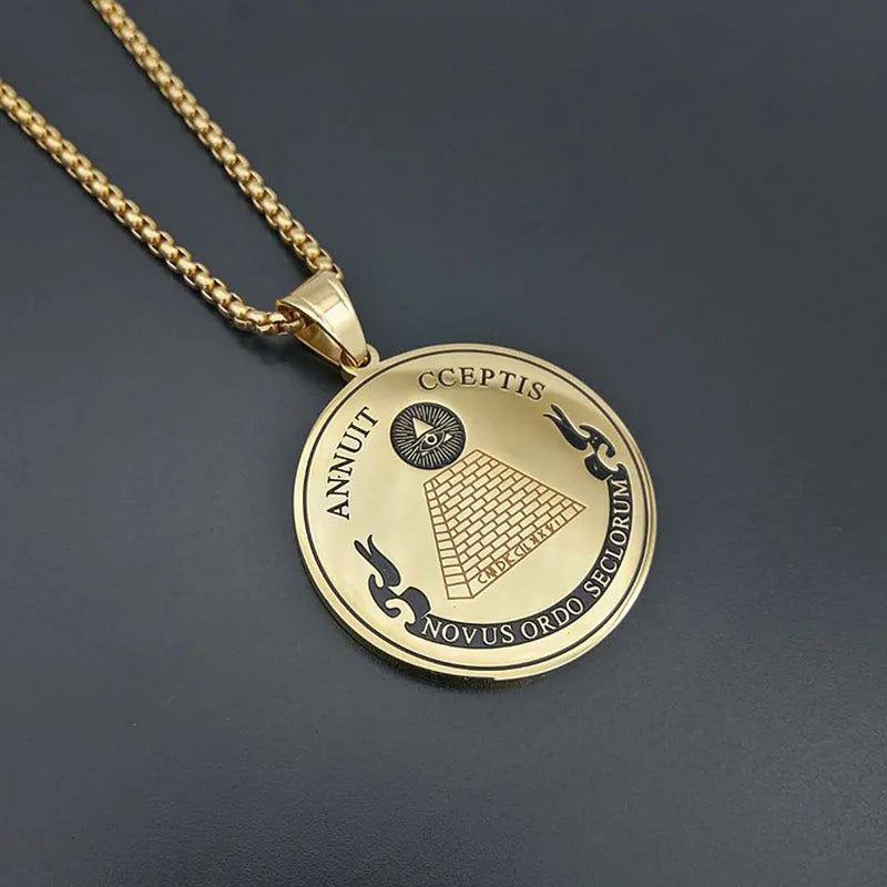 Illuminati Eye Masonic Necklace - Various Color