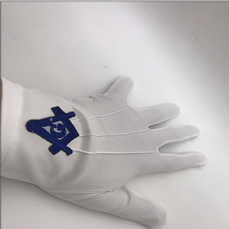Master Mason Freemasonry High Quality Embroidered Regalia Gloves