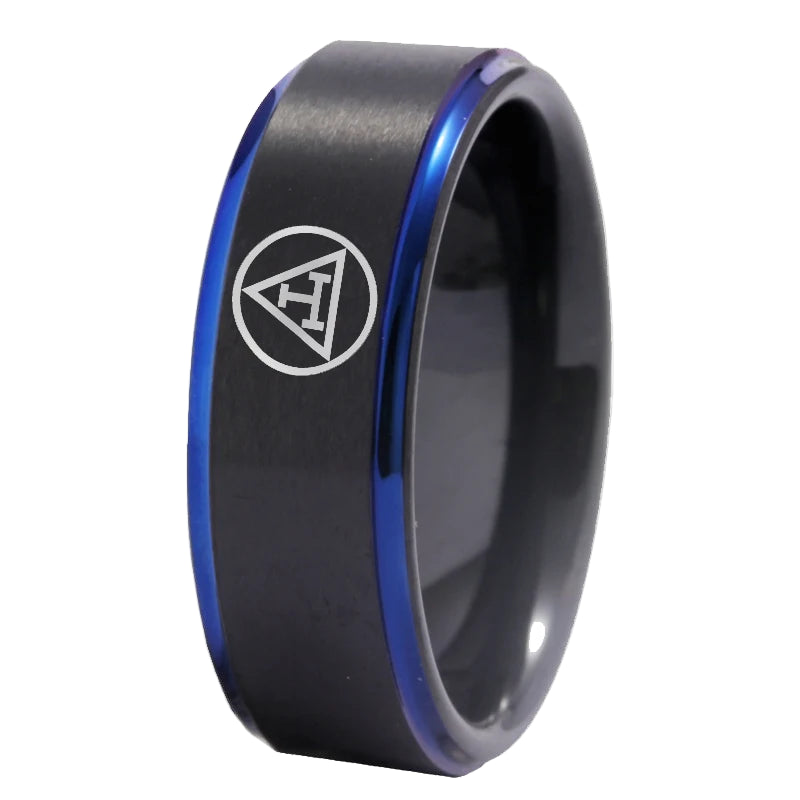 Royal Arch Masonic TUNGSTEN Ring - Black
