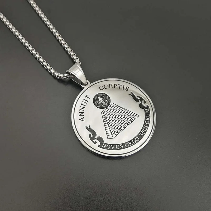 Illuminati Eye Masonic Necklace - Various Color