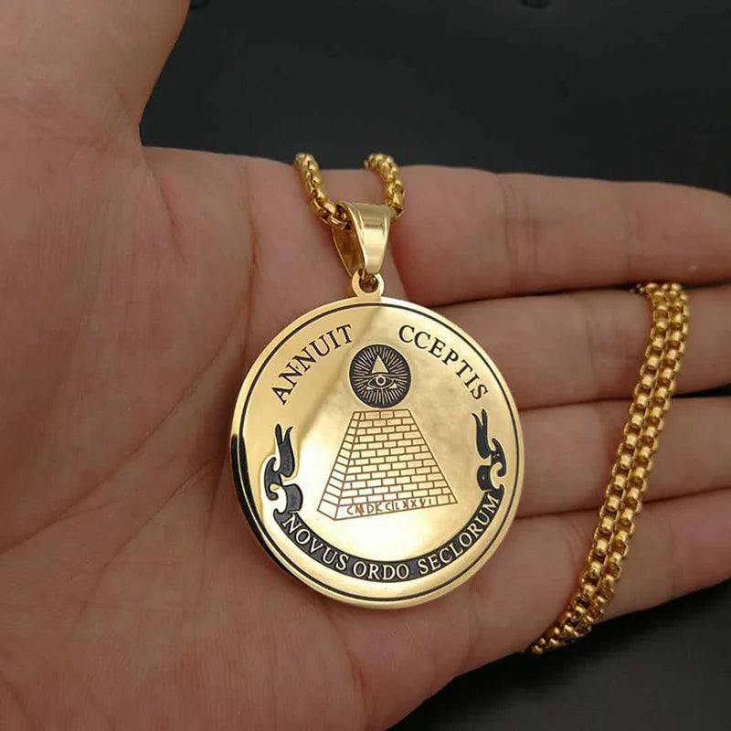 Illuminati Eye Masonic Necklace - Various Color