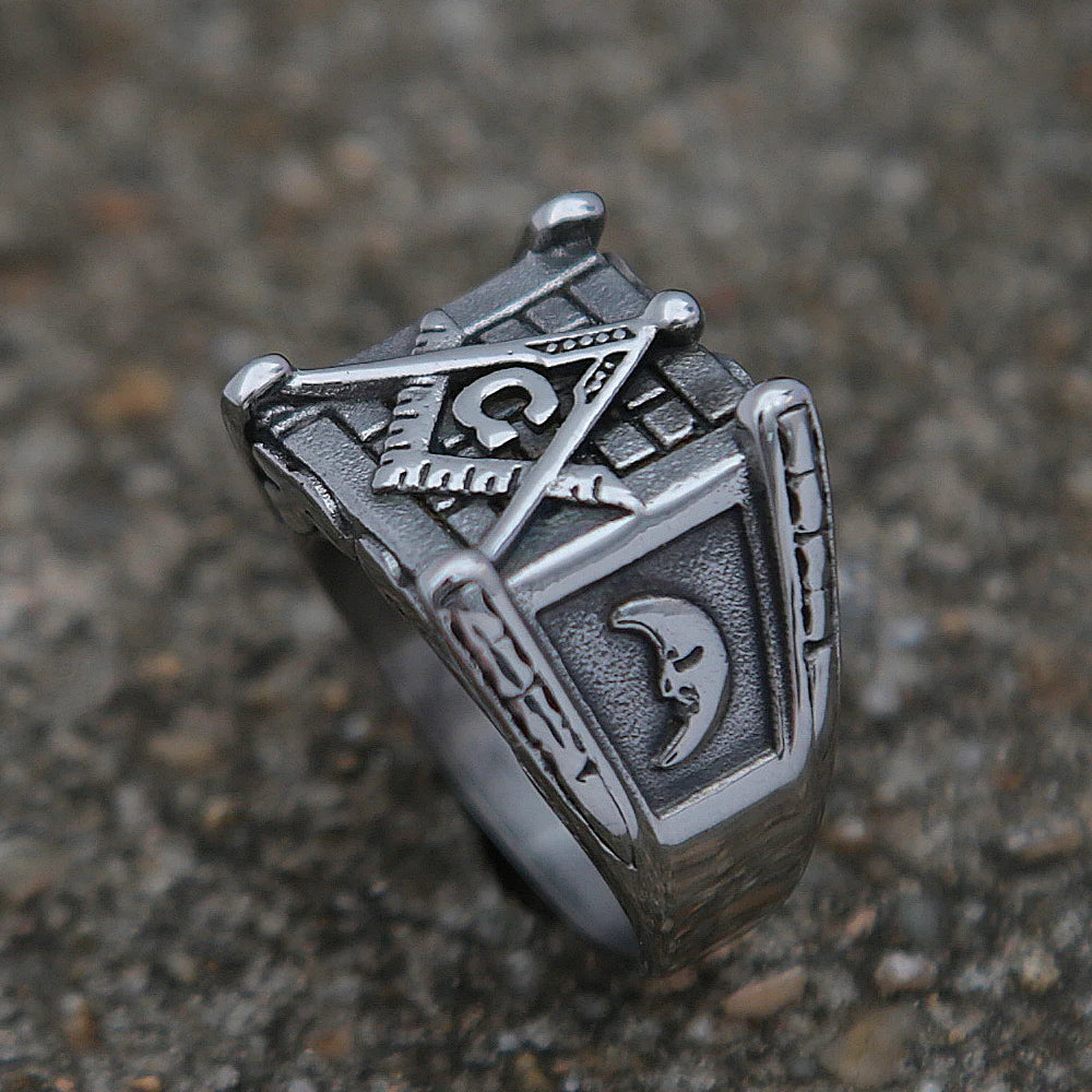 Master Mason Blue Lodge Masonic Stainless Steel Ring - Various Color