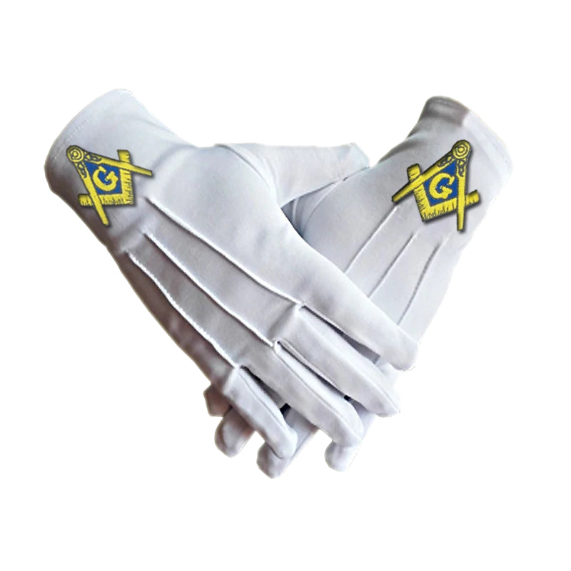 Master Mason Freemasonry High Quality Embroidered Regalia Gloves