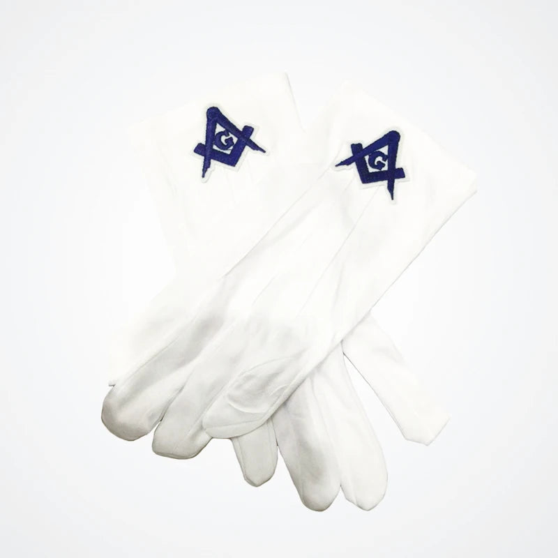 Master Mason Freemasonry High Quality Embroidered Regalia Gloves