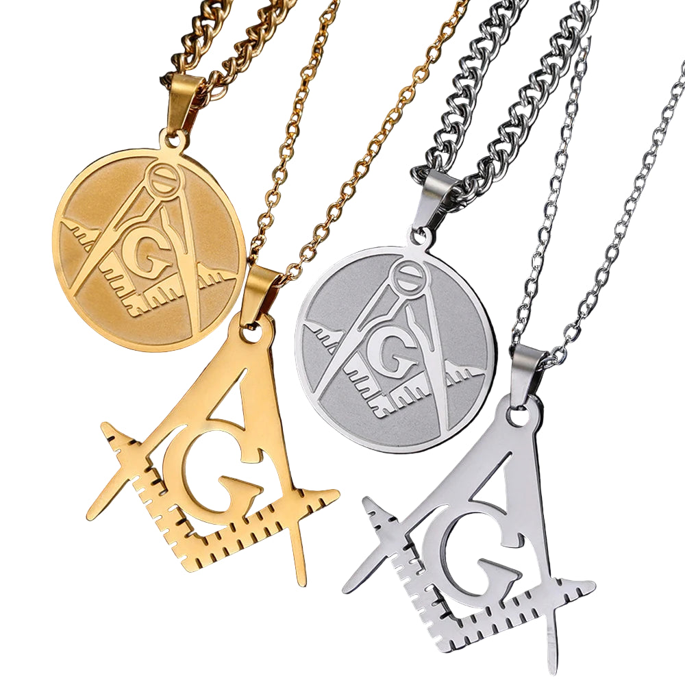 Master Mason Blue Lodge Masonic Necklace - Various Color