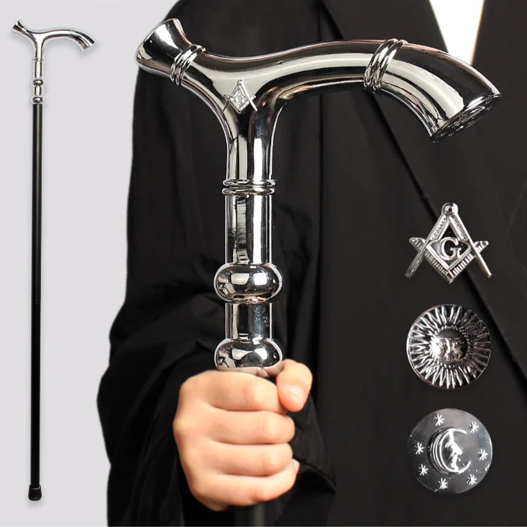 Master Mason & Past Master Blue Lodge White Freemasonry Walking Cane