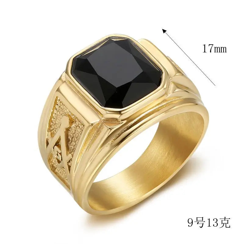 Master Mason Blue Lodge Masonic Stainless Steel Ring - Various Color