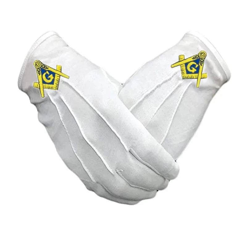 Master Mason Freemasonry High Quality Embroidered Regalia Gloves