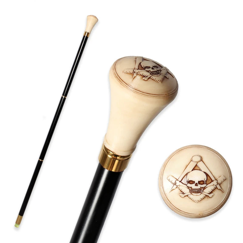 Widow Son Masonic Wooden Walking Cane - Resin