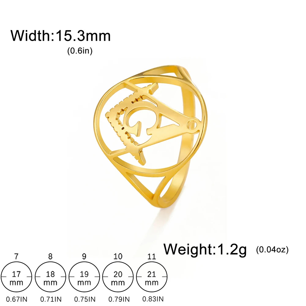 Master Mason Blue Lodge Masonic Ring - Various Color