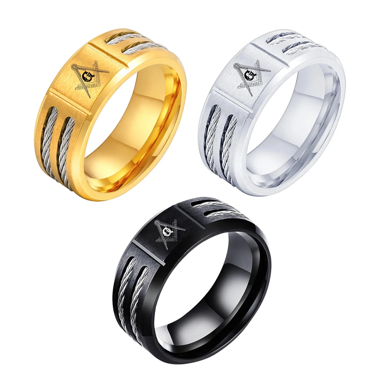 Master Mason Blue Lodge Masonic Ring - Various Color