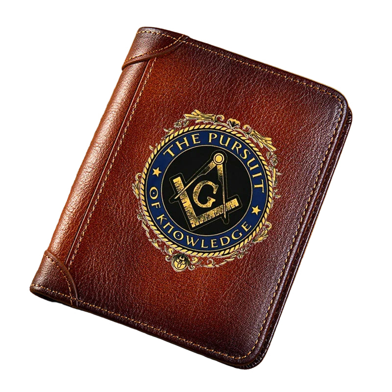 Master Mason Blue Lodge Masonic Genuine Leather Wallet