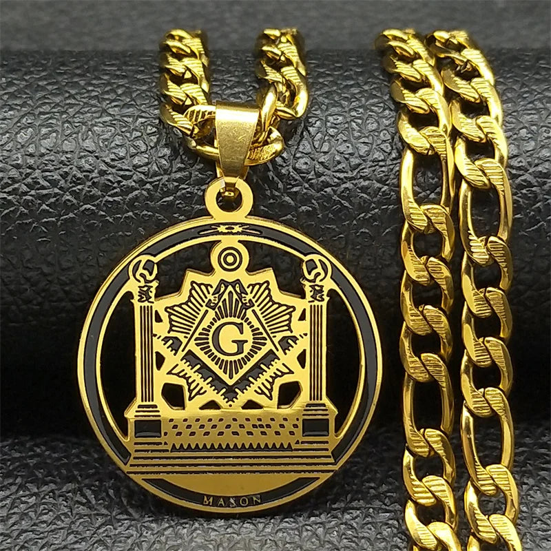 Master Mason Blue Lodge Masonic Necklace - Various Color