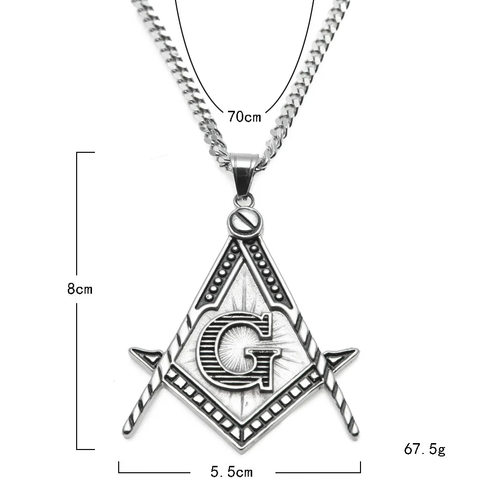 Master Mason Blue Lodge Masonic Necklace - Various Color