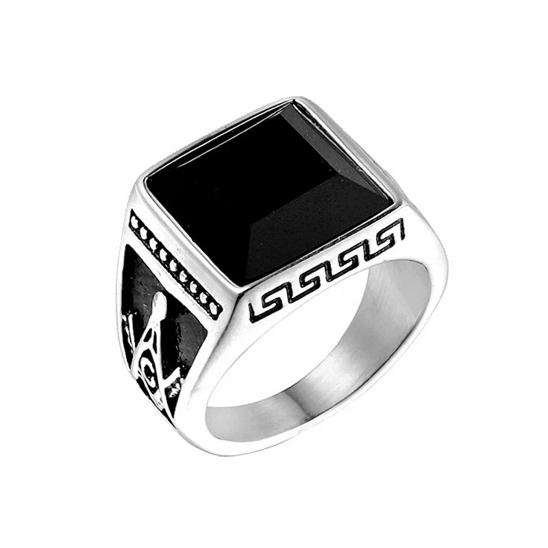 Master Mason Blue Lodge Masonic Stainless Steel Ring - Various Color