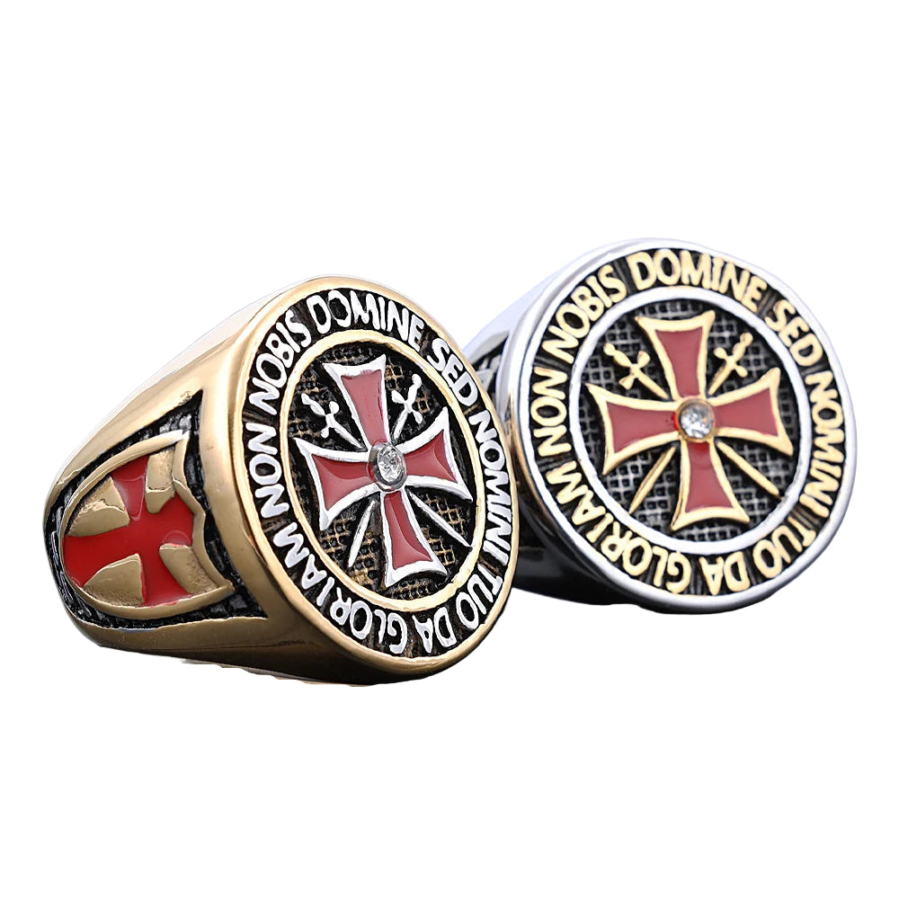 Knights Templar Masonic Stainless Steel Ring - Various Color
