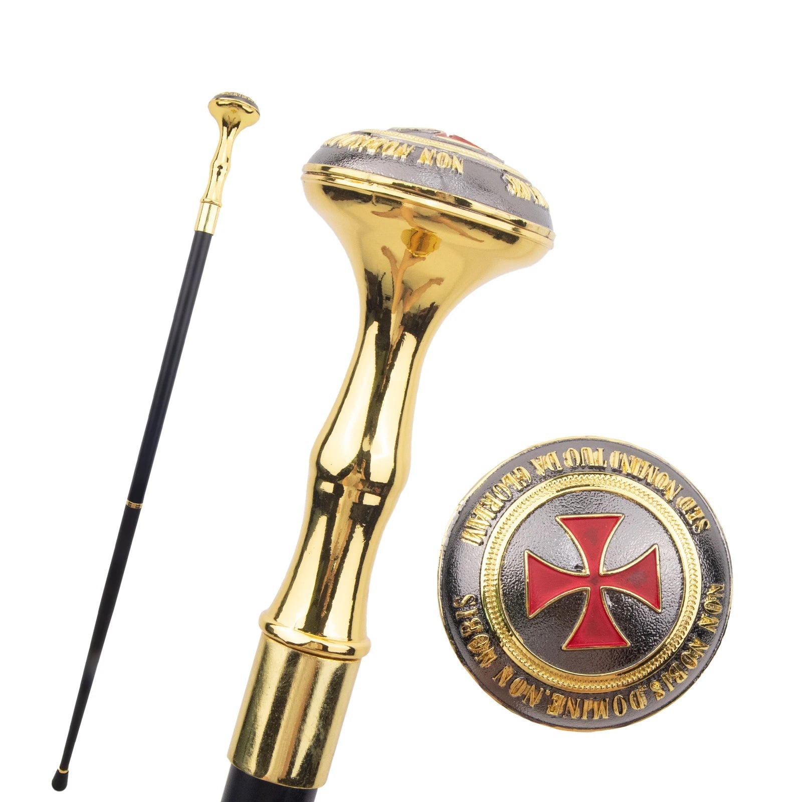Knights of Malta Red Cross Freemasonry Walking Cane - Size 93cm