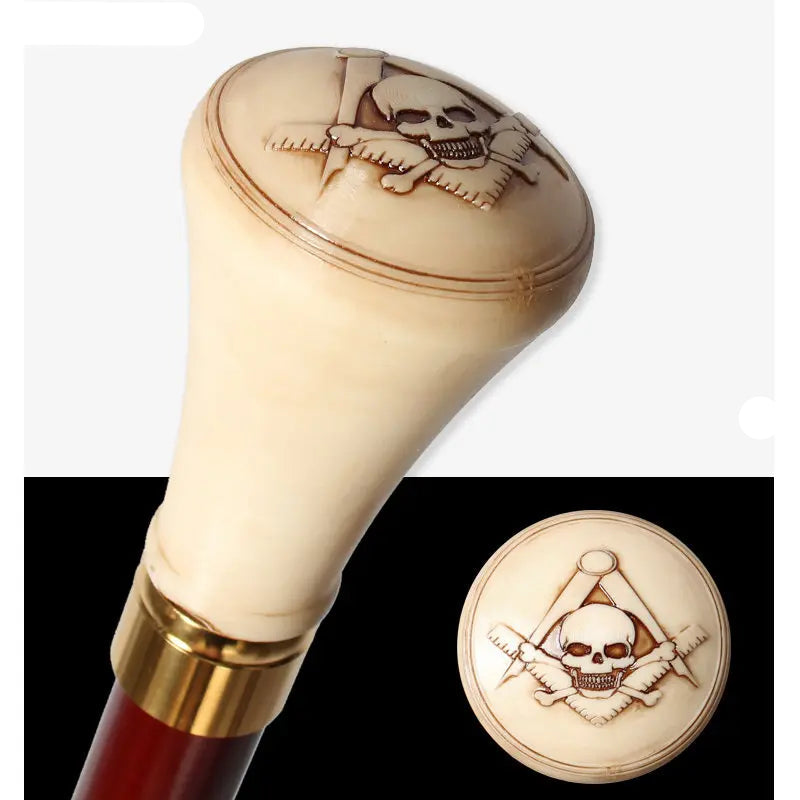 Widow Son Masonic Wooden Walking Cane - Resin