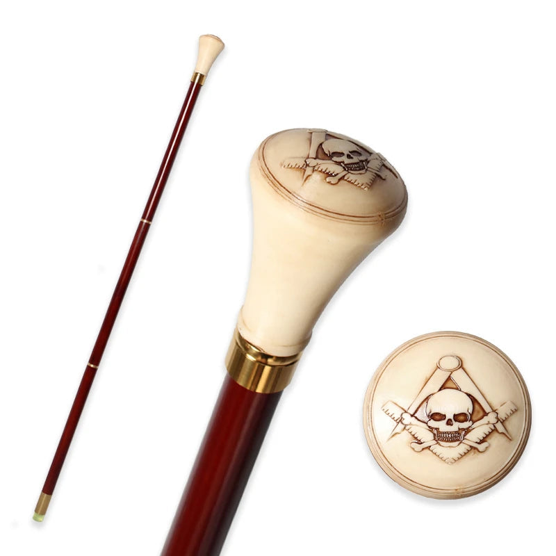 Widow Son Masonic Wooden Walking Cane - Resin