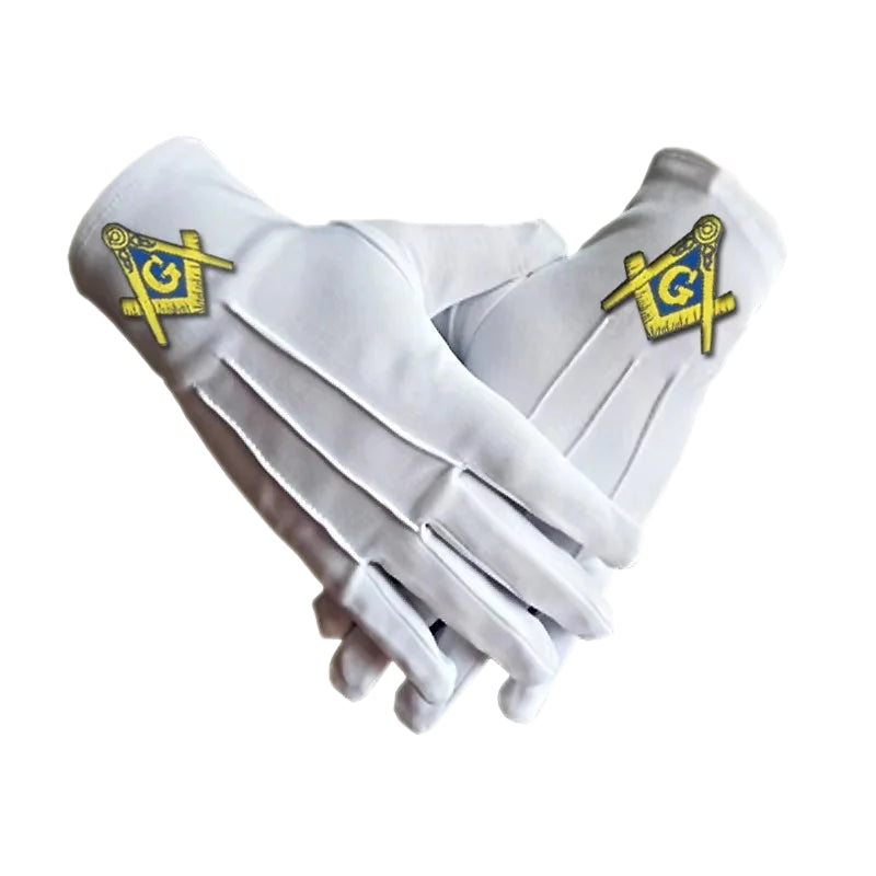 Master Mason Freemasonry High Quality Embroidered Regalia Gloves