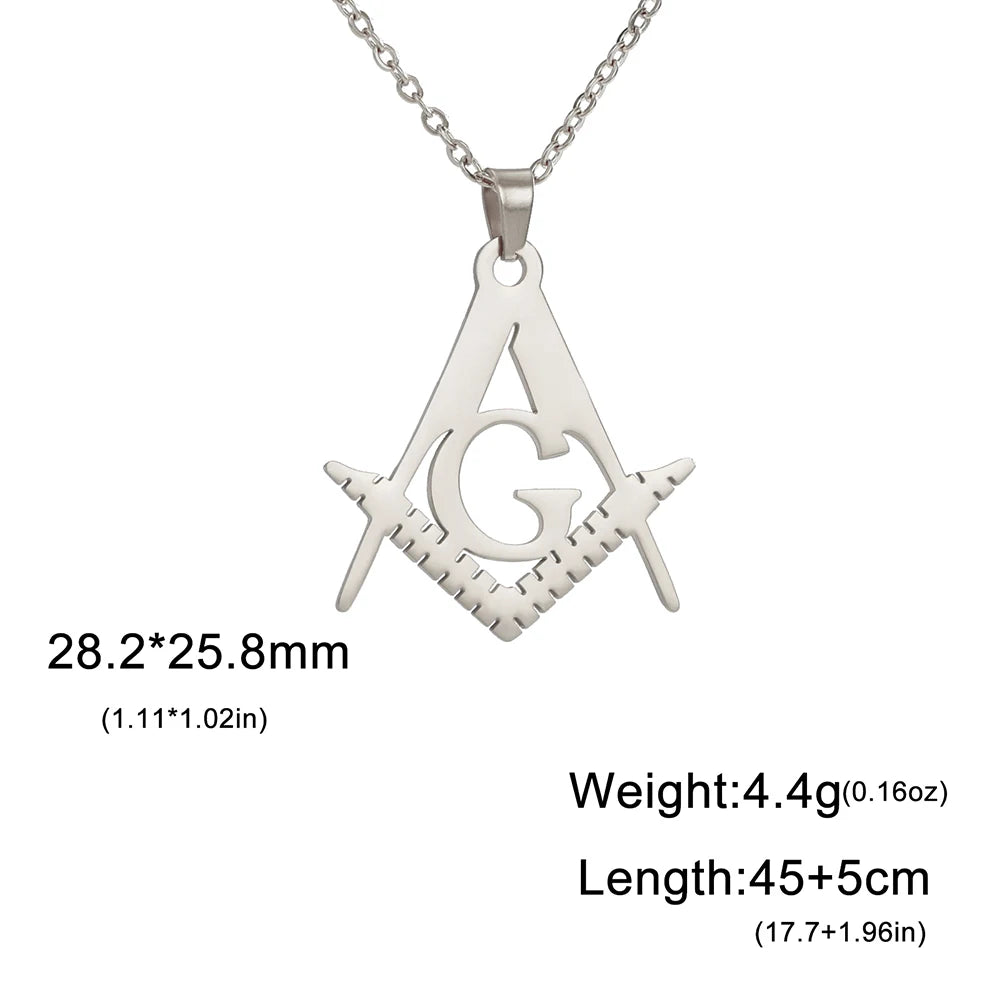 Master Mason Blue Lodge Masonic Necklace - Various Color