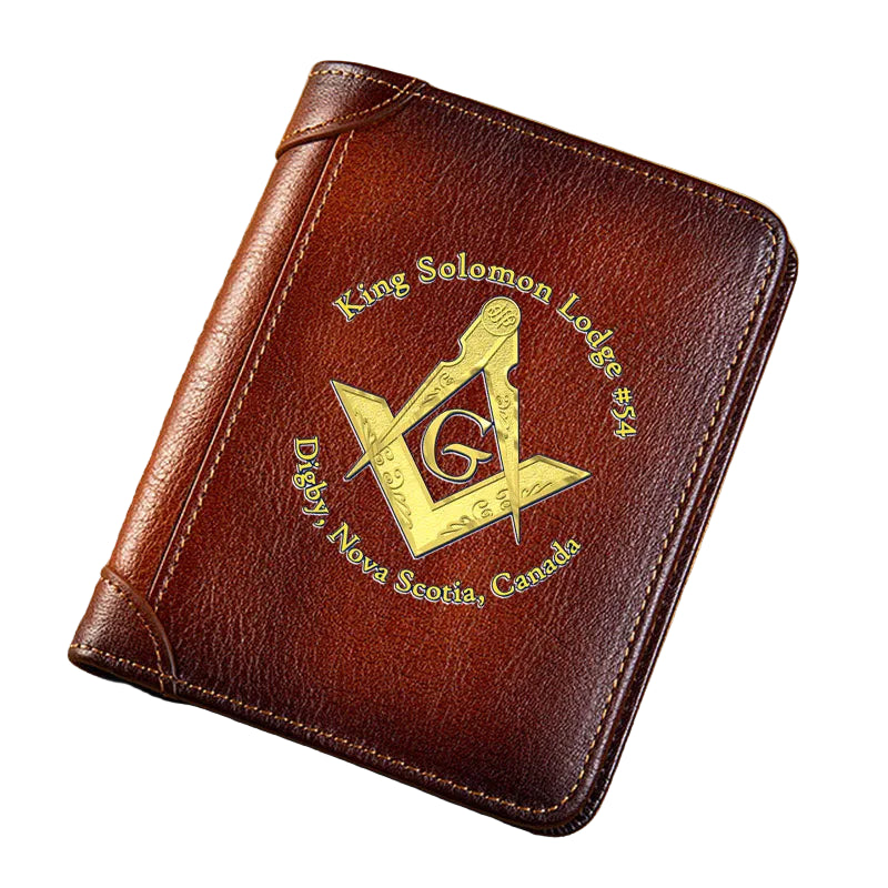 Blue Lodge Masonic Genuine Leather Wallet