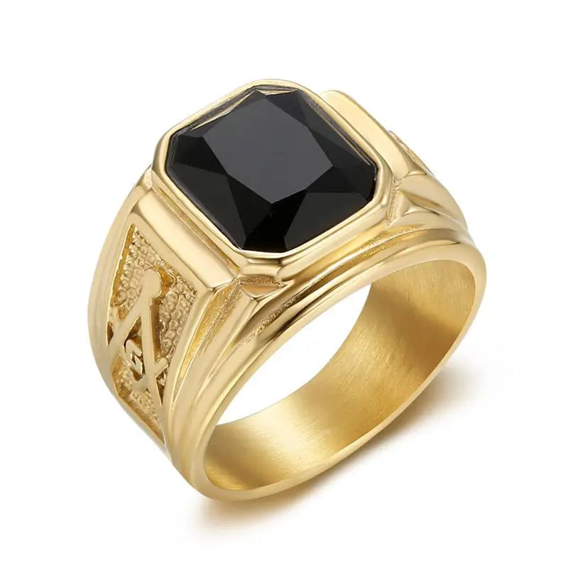 Master Mason Blue Lodge Masonic Stainless Steel Ring - Various Color