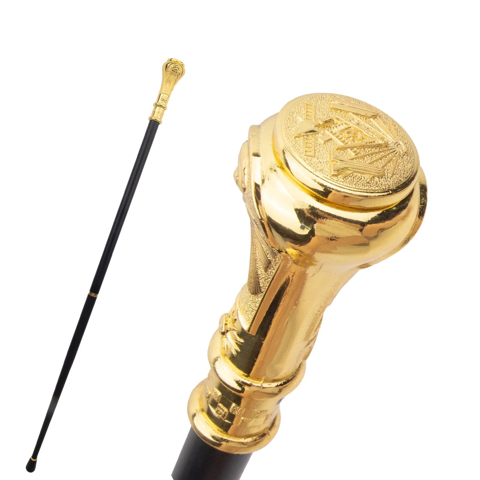 Master Mason Golden Freemasonry Walking Cane - Size 93cm