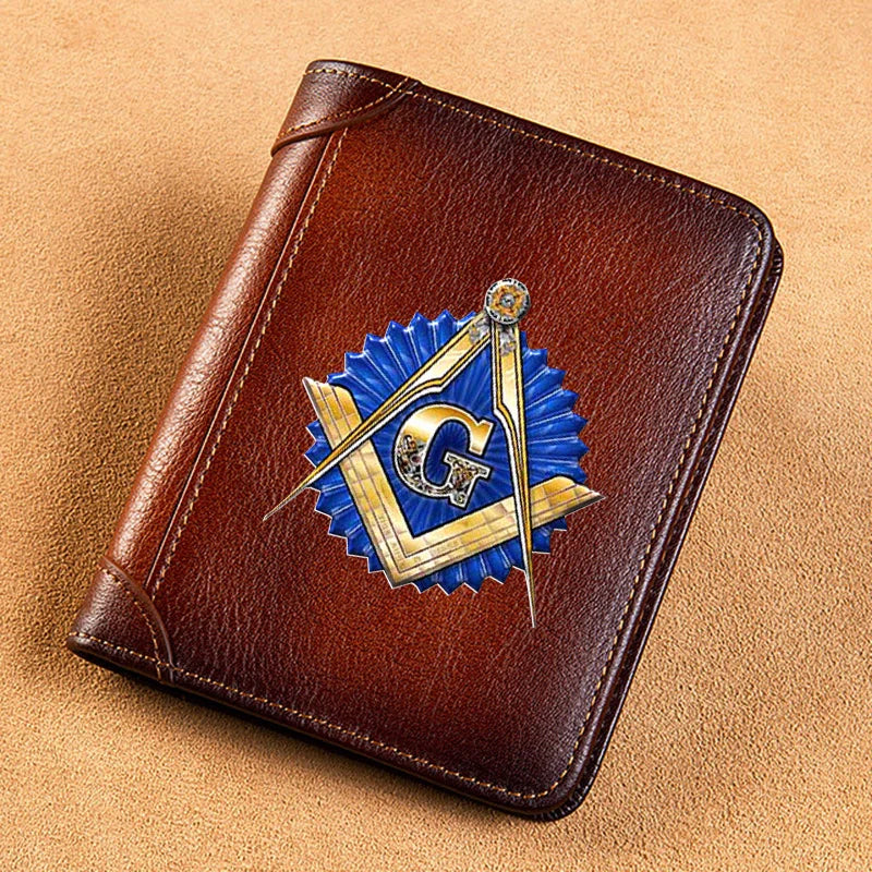 Master Mason Blue Lodge Masonic Genuine Leather Wallet