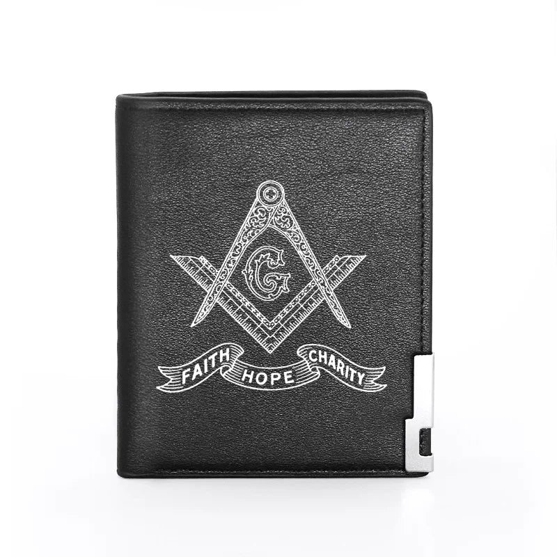 Master Mason Blue Lodge Masonic Wallet - Black
