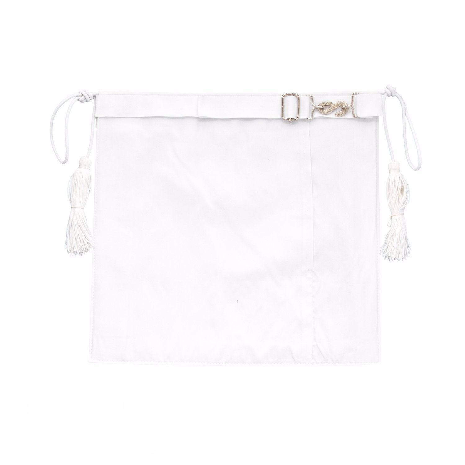 Entered Apprentice Masonic Apron – All White Leather with Cords