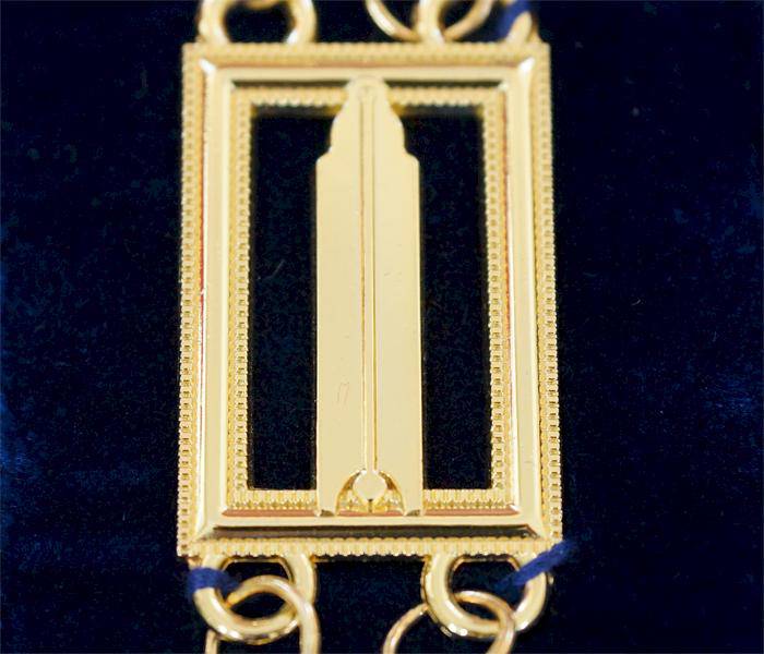 Blue Lodge Masonic Chain Collar – Gold Plated on Blue Velvet