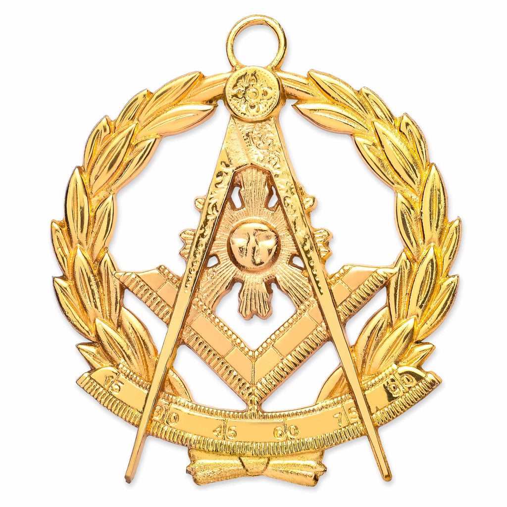 Grand Past Master Blue Lodge Masonic Collar Jewel - Gold Metal