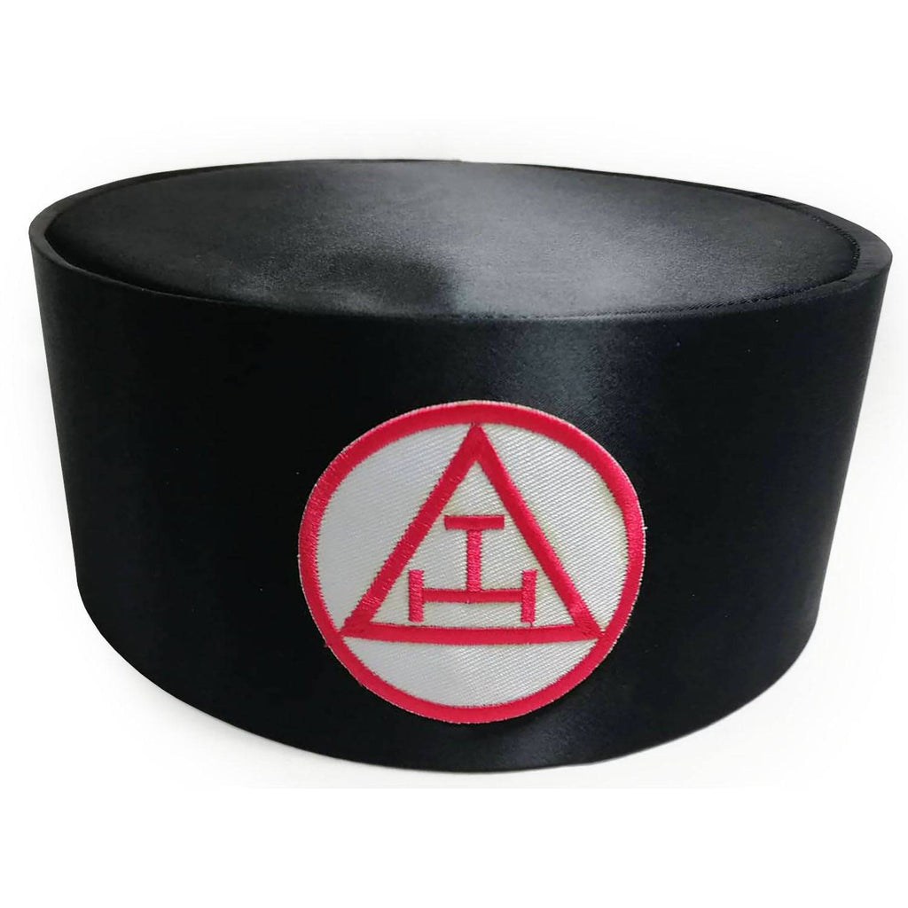 Royal Arch Masonic Crown Cap – Black with Triple Tau Embroidery