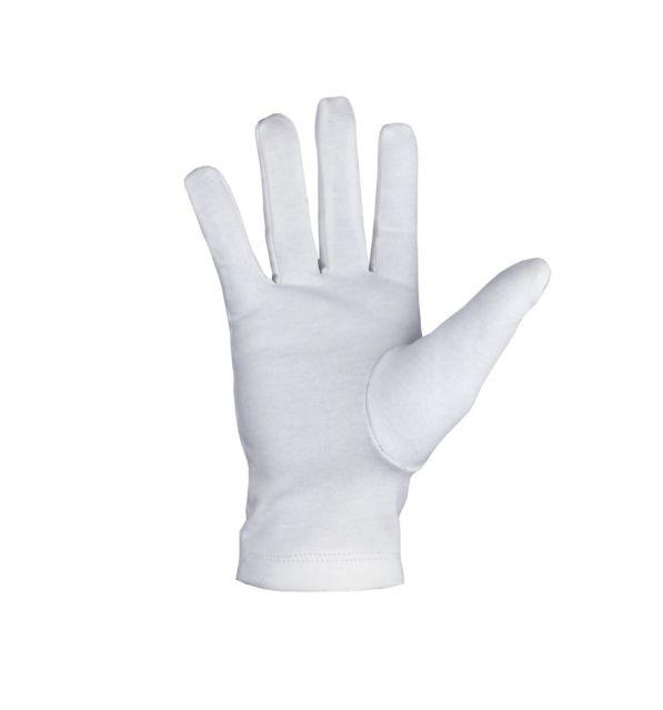 Master Mason Blue Lodge White Cotton Gloves with Gold Square & Compass G