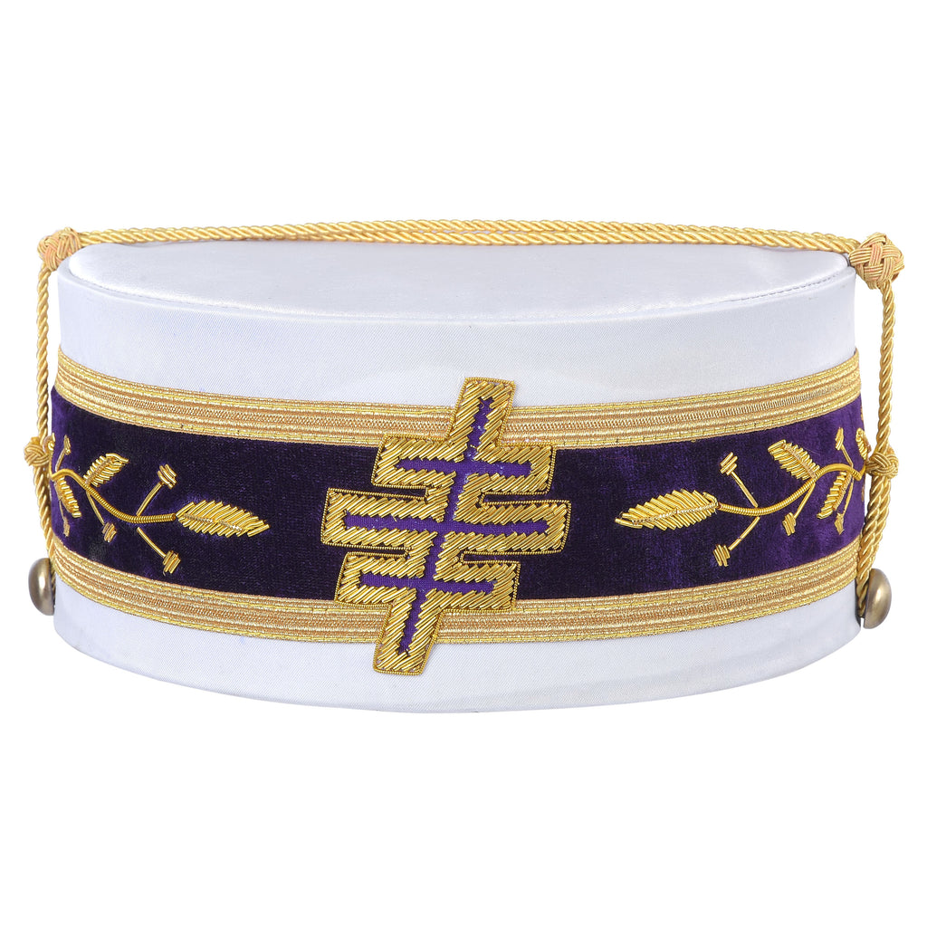 Past Most Eminent Grand Master Knights Templar Crown Cap – Purple Velvet & White