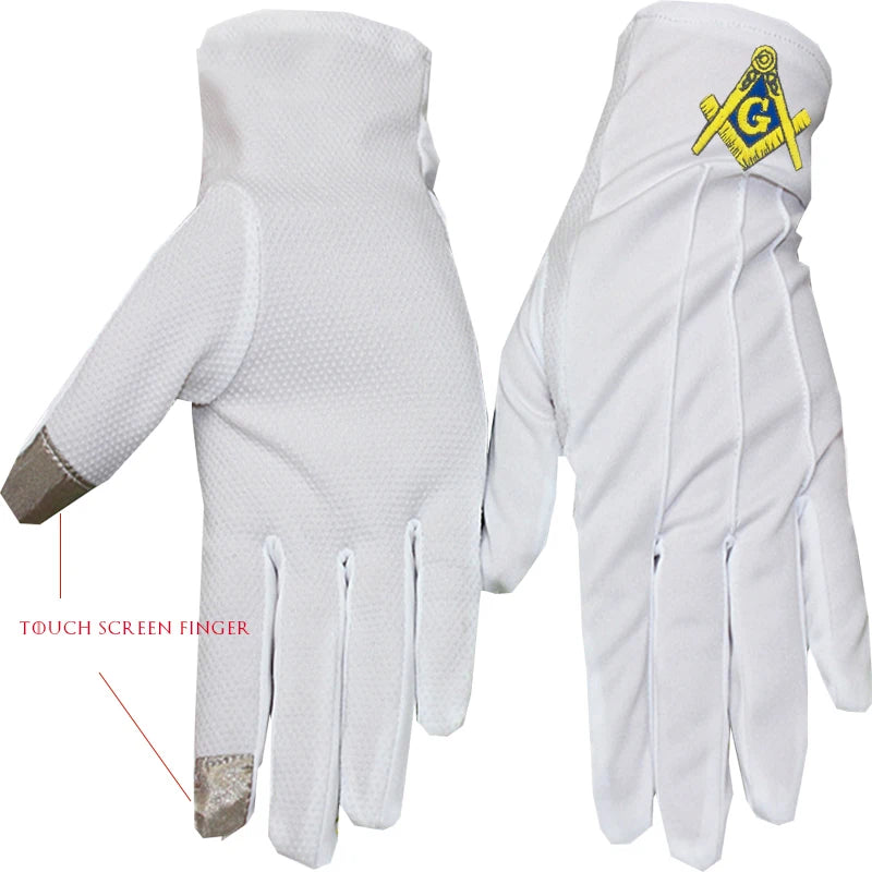 Master Mason Freemasonry High Quality Embroidered Regalia Gloves