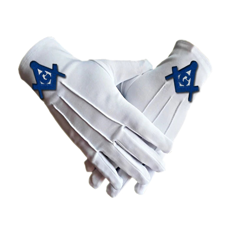 Master Mason Freemasonry High Quality Embroidered Regalia Gloves