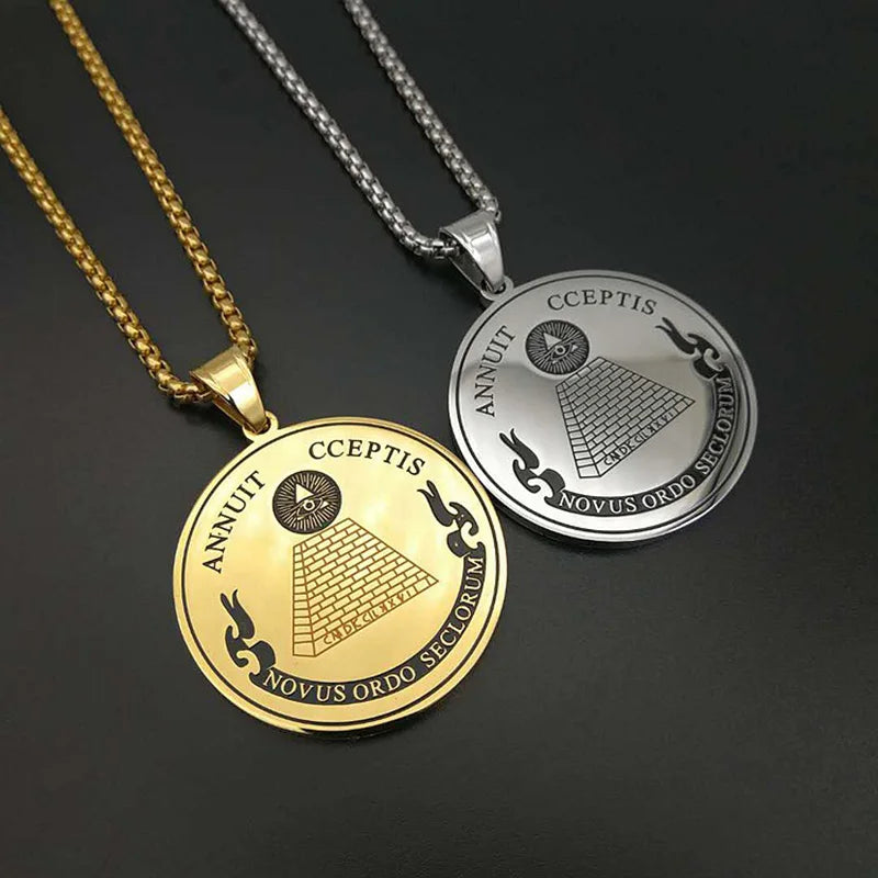 Illuminati Eye Masonic Necklace - Various Color