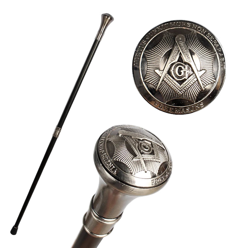 Master Mason Masonic Walking Cane - Square & Compass