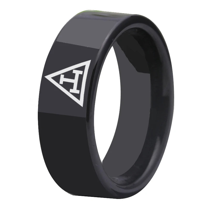 Royal Arch Masonic TUNGSTEN Ring - Black