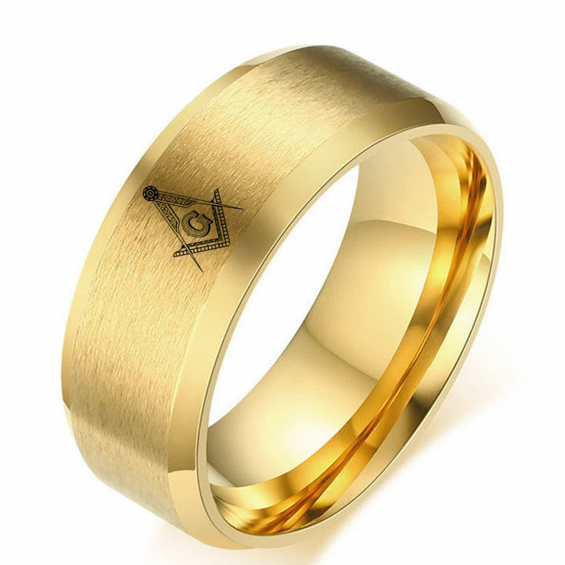 Master Mason Blue Lodge Masonic Tungsten Ring - Various Color
