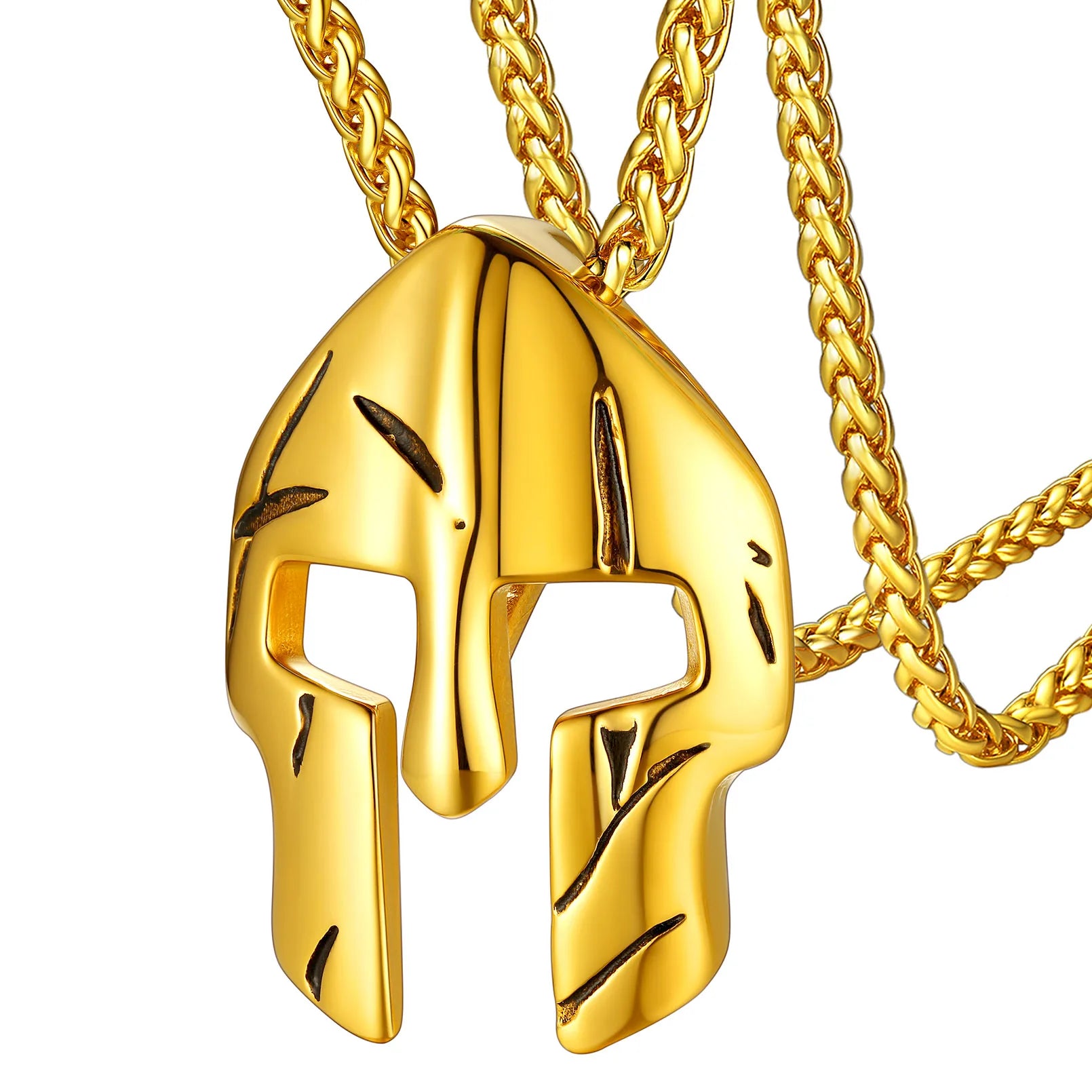 Knights Templar Masonic Stainless Steel Necklace - Gold