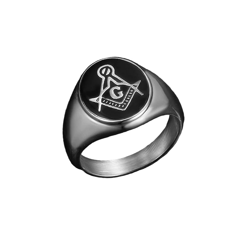 Master Mason Blue Lodge Masonic Stainless Steel Ring - Various Color