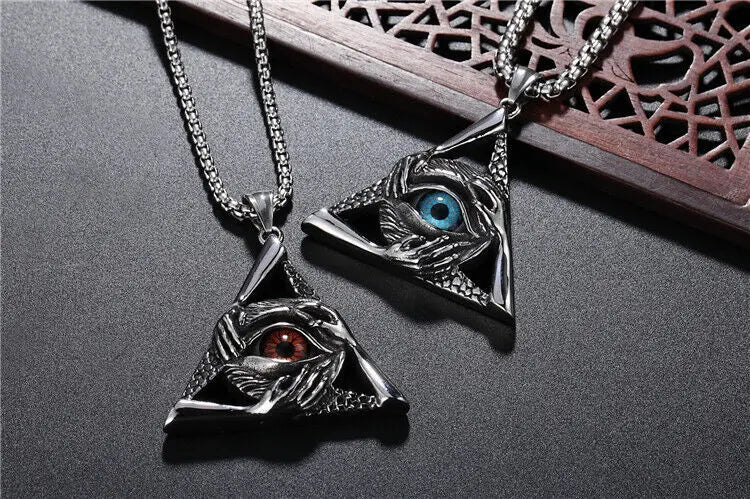 Illuminati Eye Masonic Necklace - Various Color