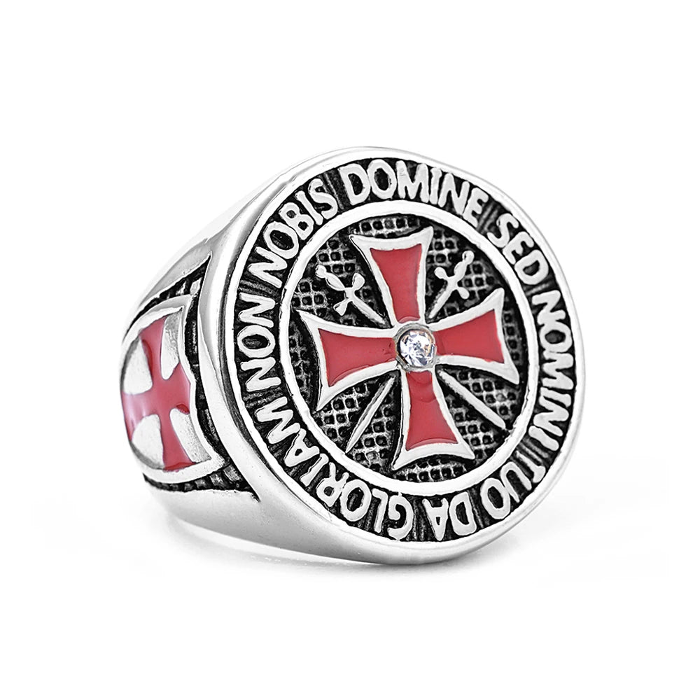 Knights Templar Masonic Stainless Steel Ring - Various Color