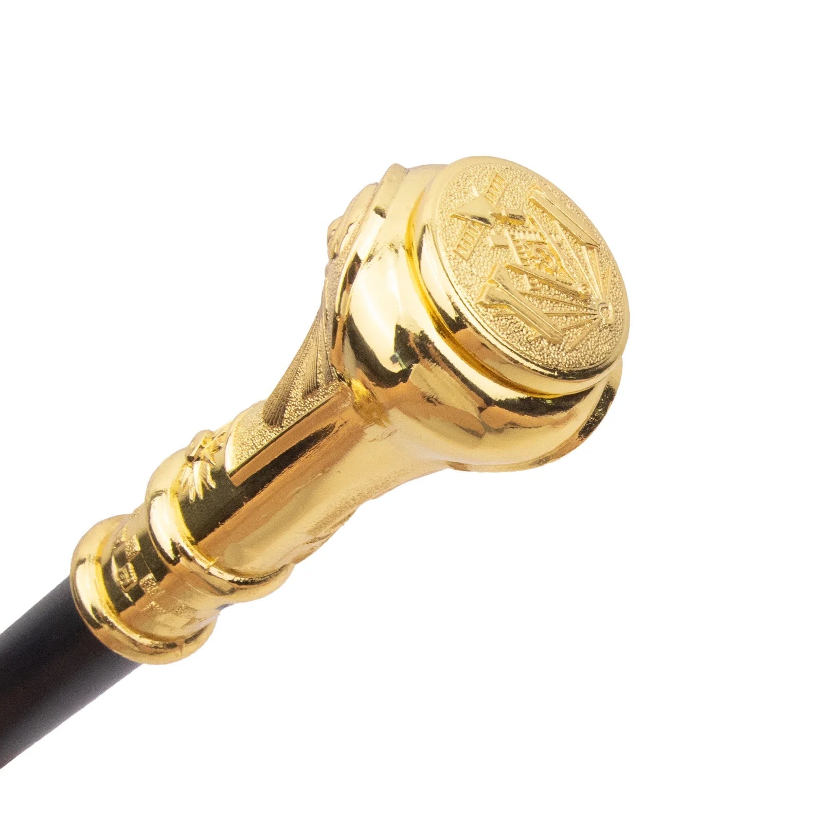 Master Mason Golden Freemasonry Walking Cane - Size 93cm
